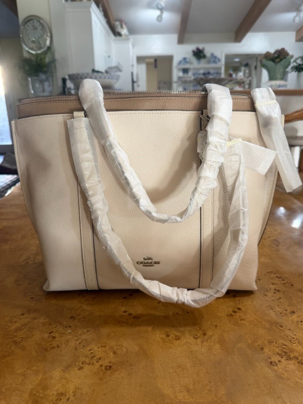 SALE NEW with Tags $428 Coach Chalk Tote Handbag